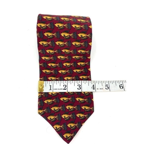 J. Garcia by Stonehenge “Fish” Vintage Men’s Silk Tie Made in USA Quirky - Picture 6 of 8
